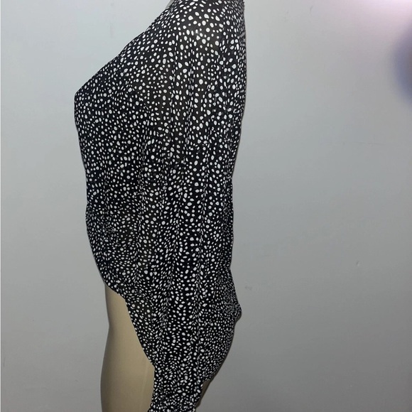 All Saints Cropped Wrap Blouse Semi Sheer Size XS - Picture 3 of 5